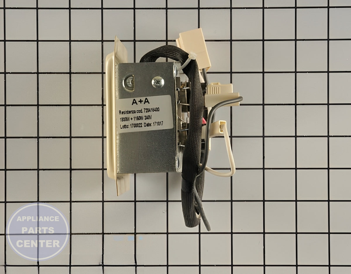 WHIRLPOOL HEATING ELEMENT WP8182528 - Side view with precise measurements
