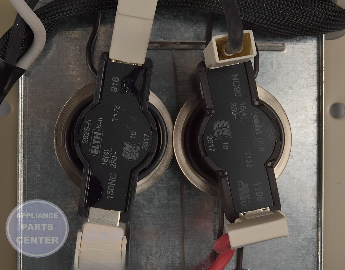 WHIRLPOOL HEATING ELEMENT WP8182528 - Installation in WPL Dryer showing key mounting points