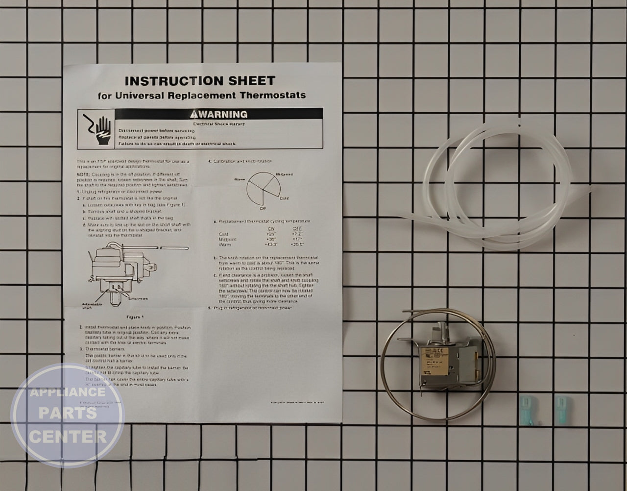 WHIRLPOOL REFRIGERATOR THERMOSTAT WP819470 - Main view showing precise temperature control for various models