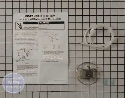 WHIRLPOOL REFRIGERATOR THERMOSTAT WP819470 - Side view with specific measurements