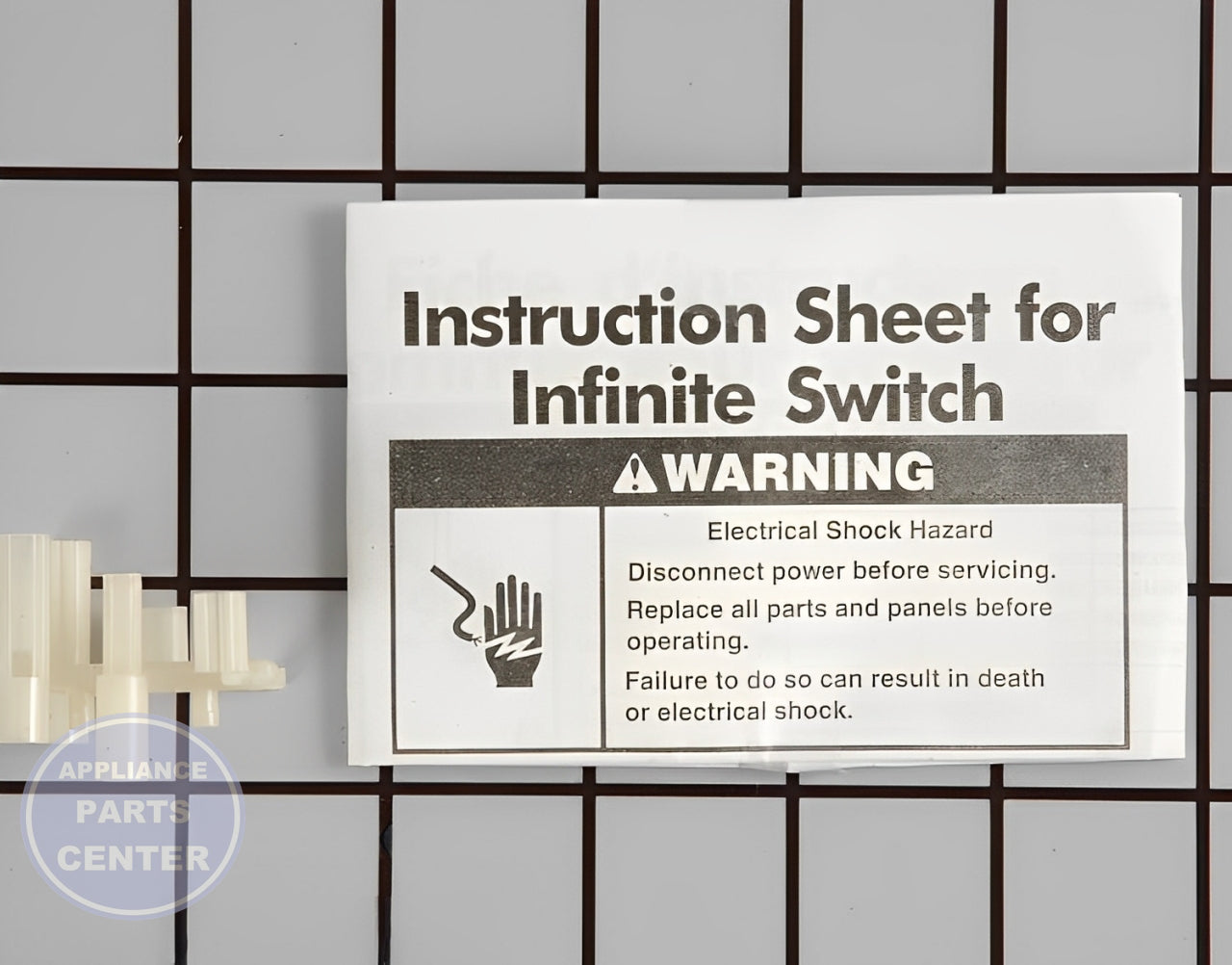 WHIRLPOOL INFINITE SWITCH WP8203529 - Detailed view of high-quality technical details