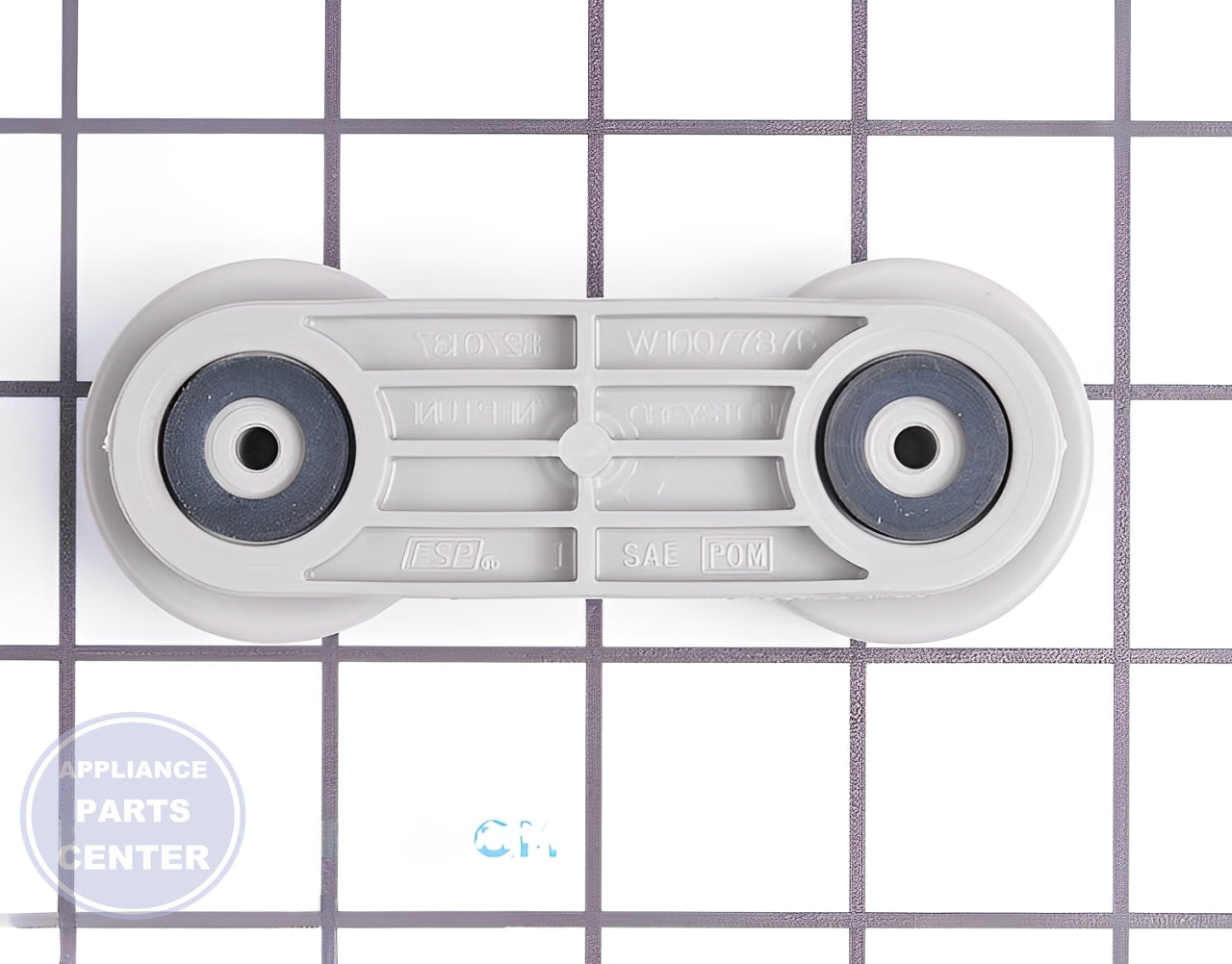 Whirlpool DISHRACK WHEEL WP8270019 - Detailed view of durable roller design
