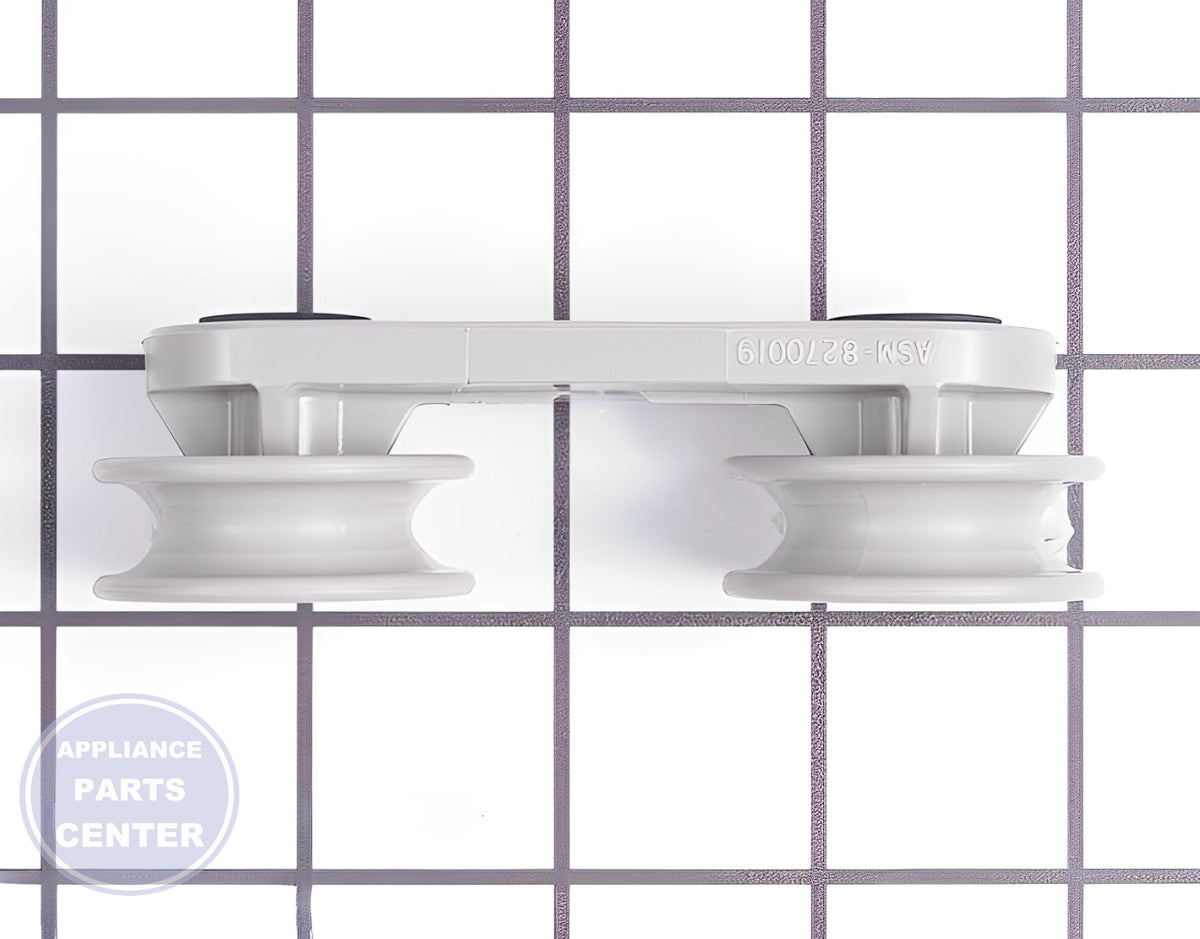 DISHRACK WHEEL WP8270019 - Side view with precise axle measurements