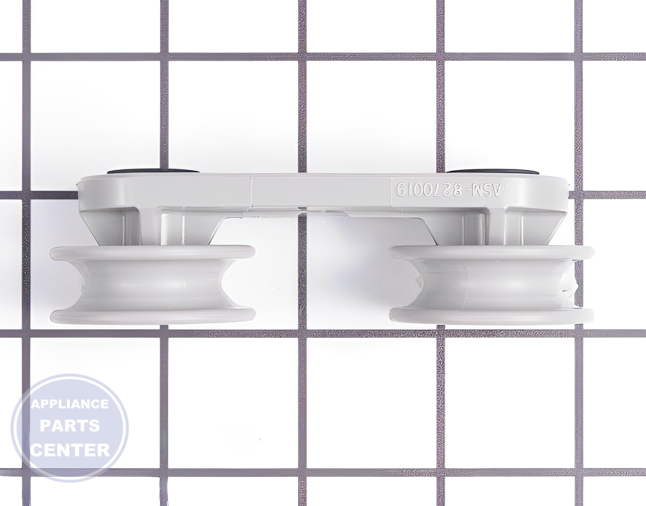 DISHRACK WHEEL WP8270019 - Side view with precise axle measurements