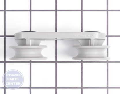 DISHRACK WHEEL WP8270019 - Side view with precise axle measurements