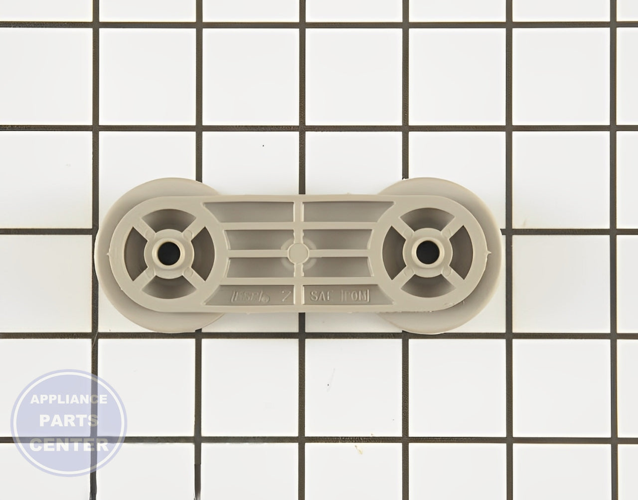 Whirlpool DISHRACK WHEEL WP8270019 - Installation in specific model showcasing key mounting points