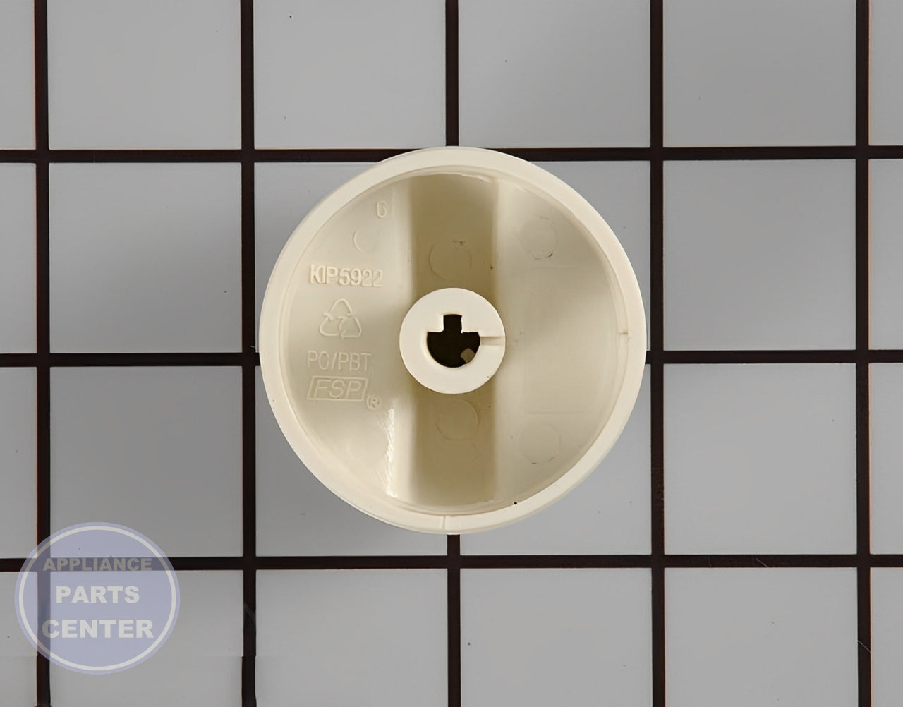 KNOB WP8273106 - Side view with precise measurements