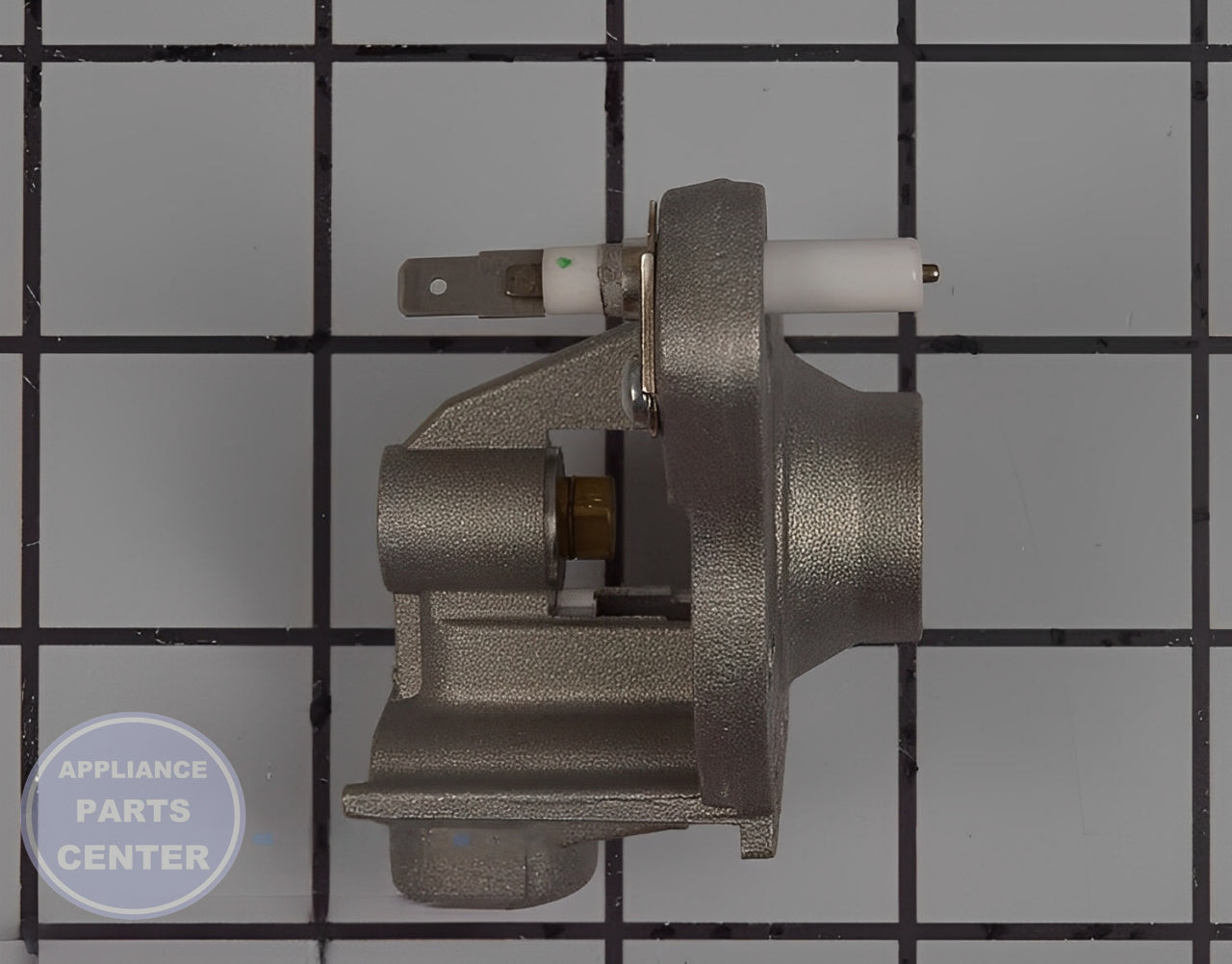 Surface Burner Orifice Holder WP8286177 - Side view with X inches length Y inches width