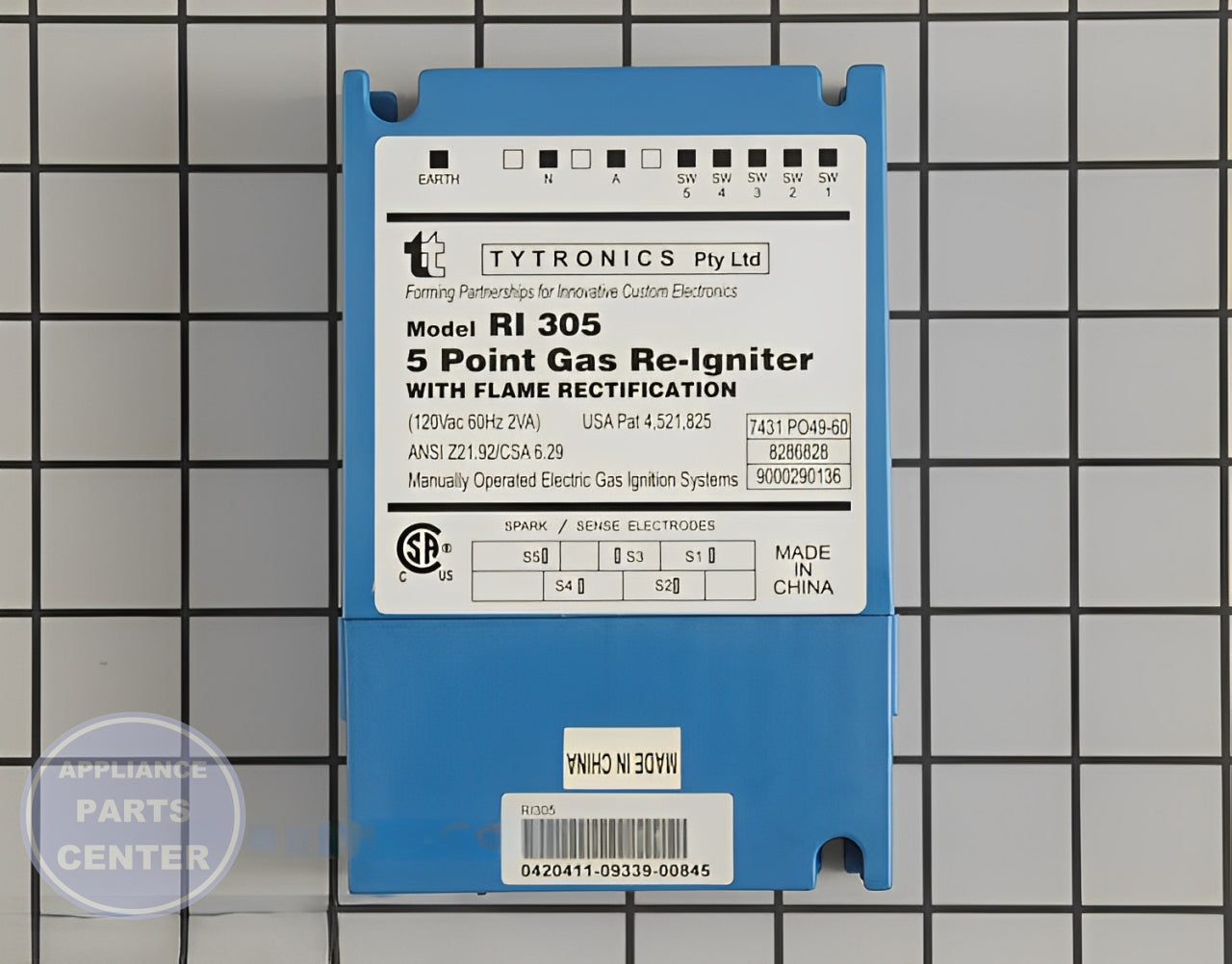WHIRLPOOL SPARK MODULE WP8286828 - Main view showing reliable ignition controls for WPL Range/Stove/Oven models