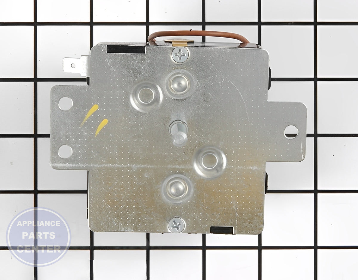 WHIRLPOOL TIMER WP8299778 - Side view with circuit board and timer specifications