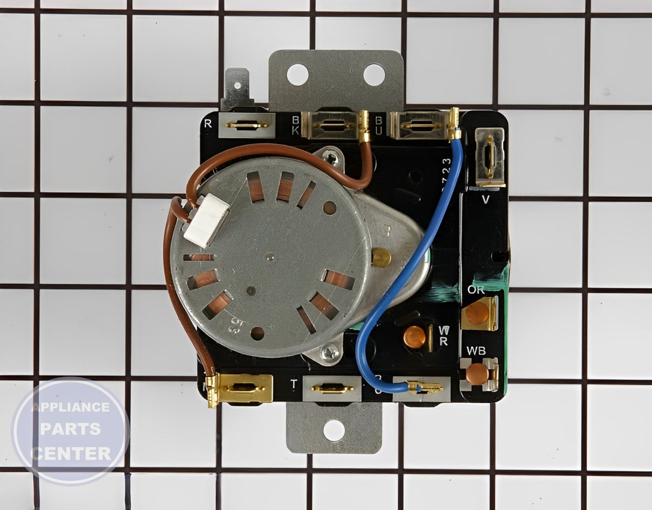 WHIRLPOOL TIMER ASSEMBLY WP8299784 - Main view showing precise timing for WPL Dryer