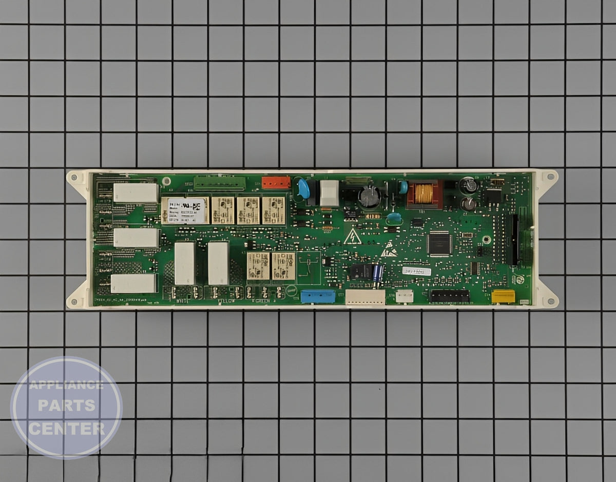 WHIRLPOOL ELECTRONIC CONTROL BOARD WP8507P232-60 - Detailed view of timer and circuit board
