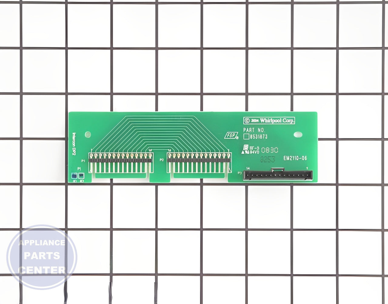 Whirlpool KitchenAid Control Board WP8531873 - Main view showing precise timing for compatible models