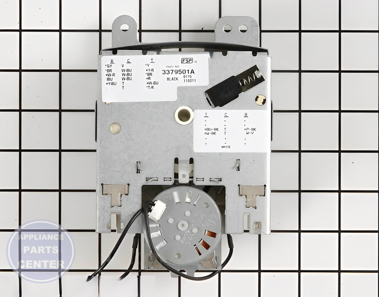 Whirlpool Timer WP8535369 - Main view showing precise cycle timing for Whirlpool, Kenmore, and Inglis models