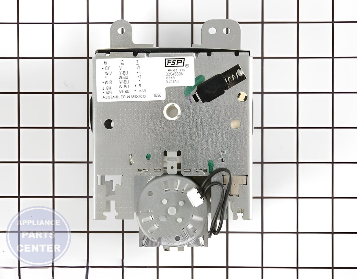 Whirlpool Dishwasher Timer WP8535372 - Main view showing accurate cycle timings for various models