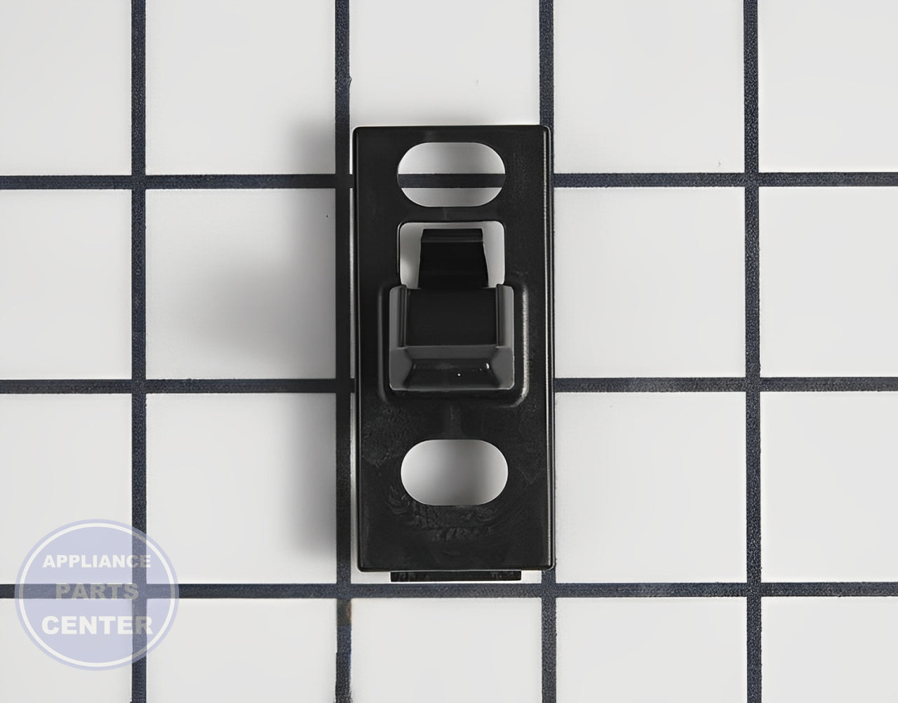 WHIRLPOOL DOOR STRIKE WP8540221 - Detailed view of sturdy latch mechanism