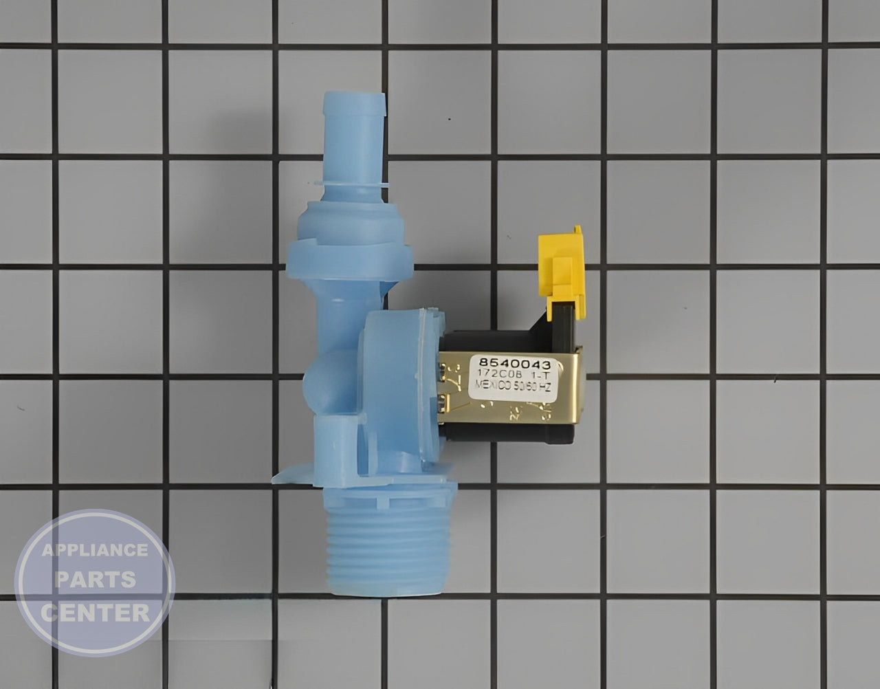 WHIRLPOOL WATER INLET VALVE WP8540751 - Side view with 100 psi support