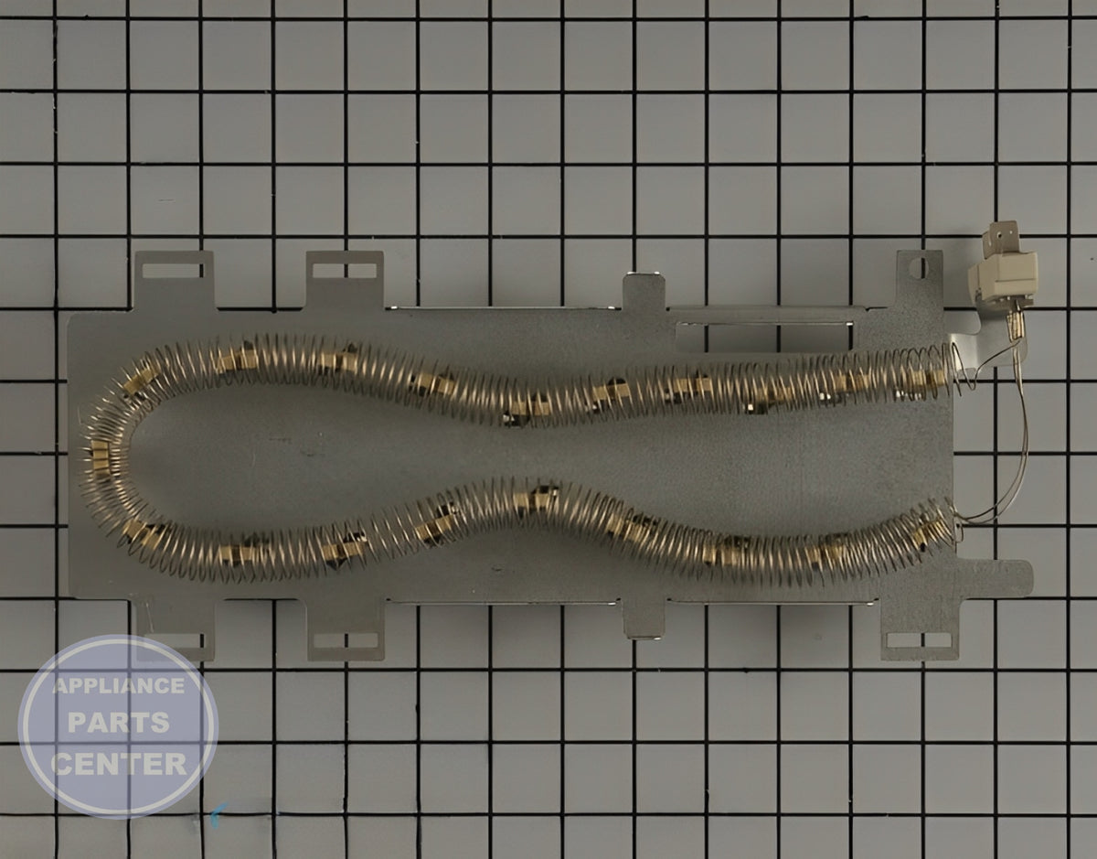 WHIRLPOOL ELEMENT WP8544772 - Detailed view of heating element with precise measurements