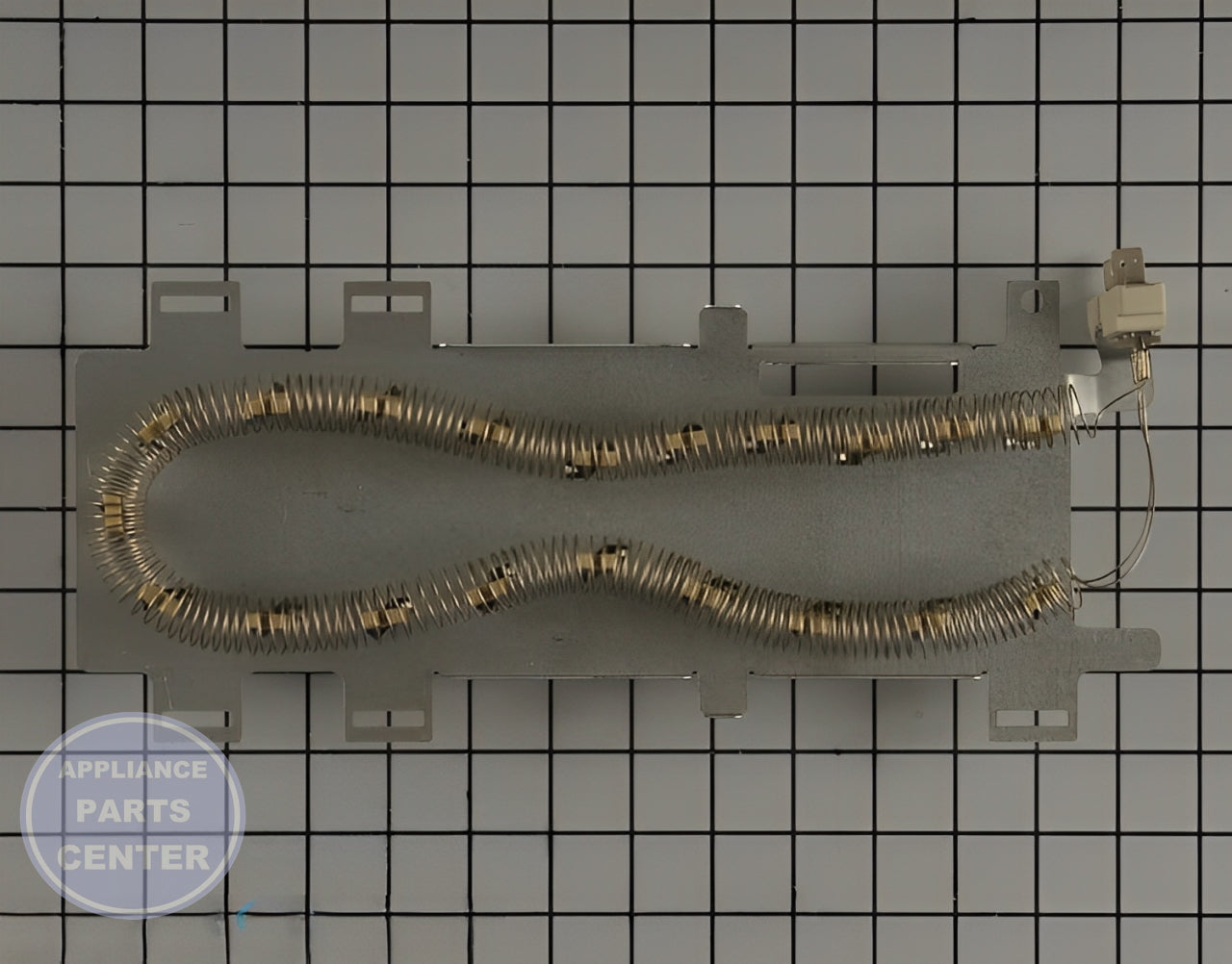 WHIRLPOOL ELEMENT WP8544772 - Detailed view of heating element with precise measurements
