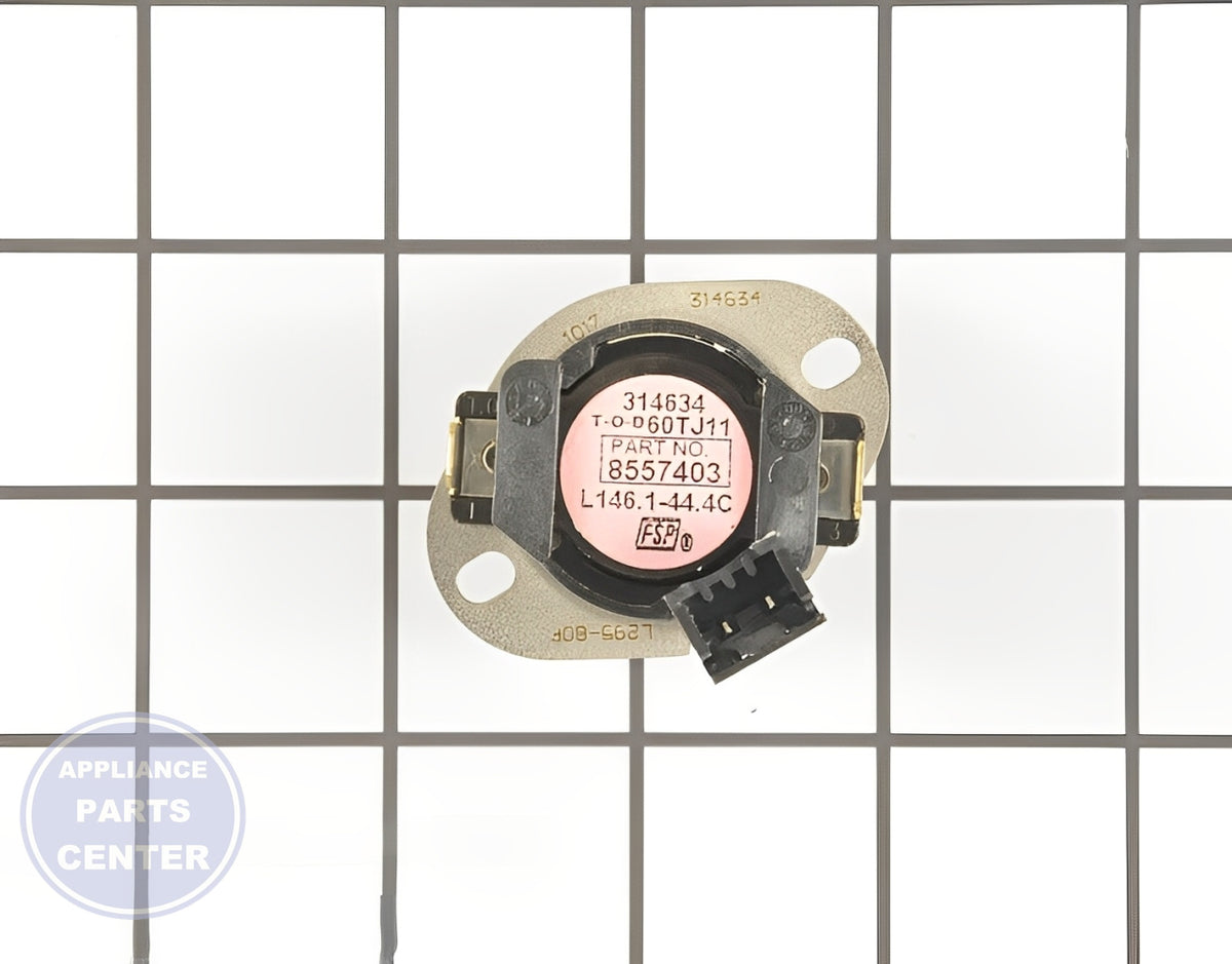 Whirlpool THERMOSTAT WP8557403 - Main view showing temperature control for Whirlpool dryers