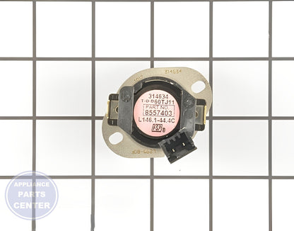 Whirlpool THERMOSTAT WP8557403 - Main view showing temperature control for Whirlpool dryers