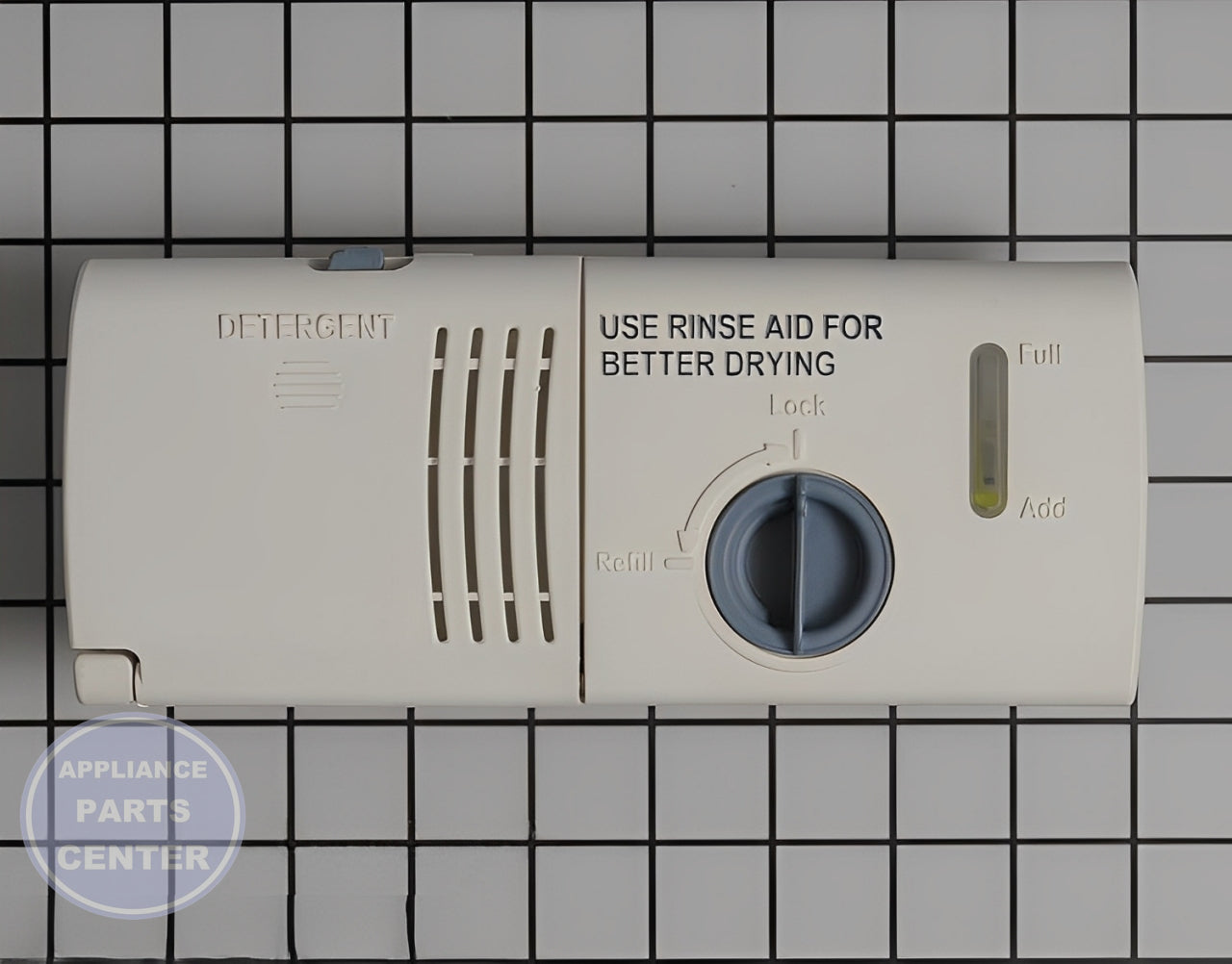 WHIRLPOOL DISHWASHER DETERGENT DISPENSER WP8558129 - Main view showing efficient soap distribution for compatible WPL models