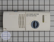 WHIRLPOOL DISHWASHER DETERGENT DISPENSER WP8558129 - Main view showing efficient soap distribution for compatible WPL models