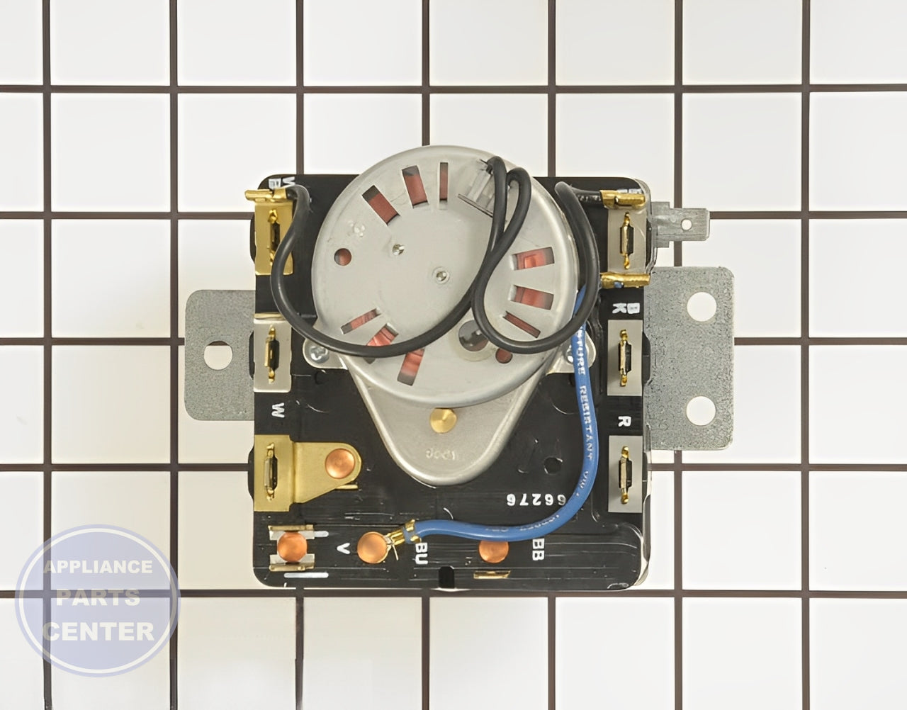 WHIRLPOOL TIMER WP8566184 - Side view with Circuit Board & Timer specs