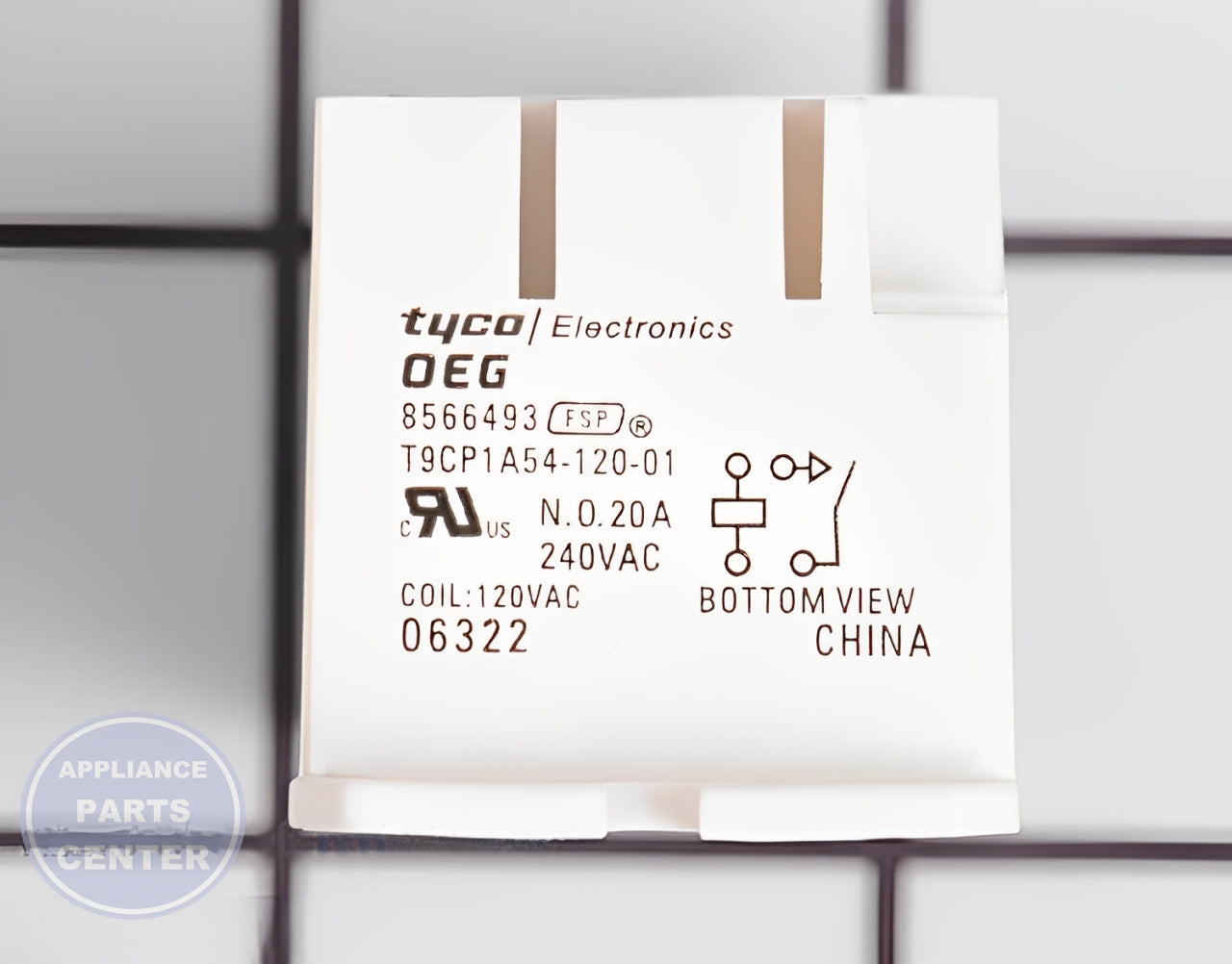Maytag Relay WP8566493 - Main view showing power capacity for Whirlpool models