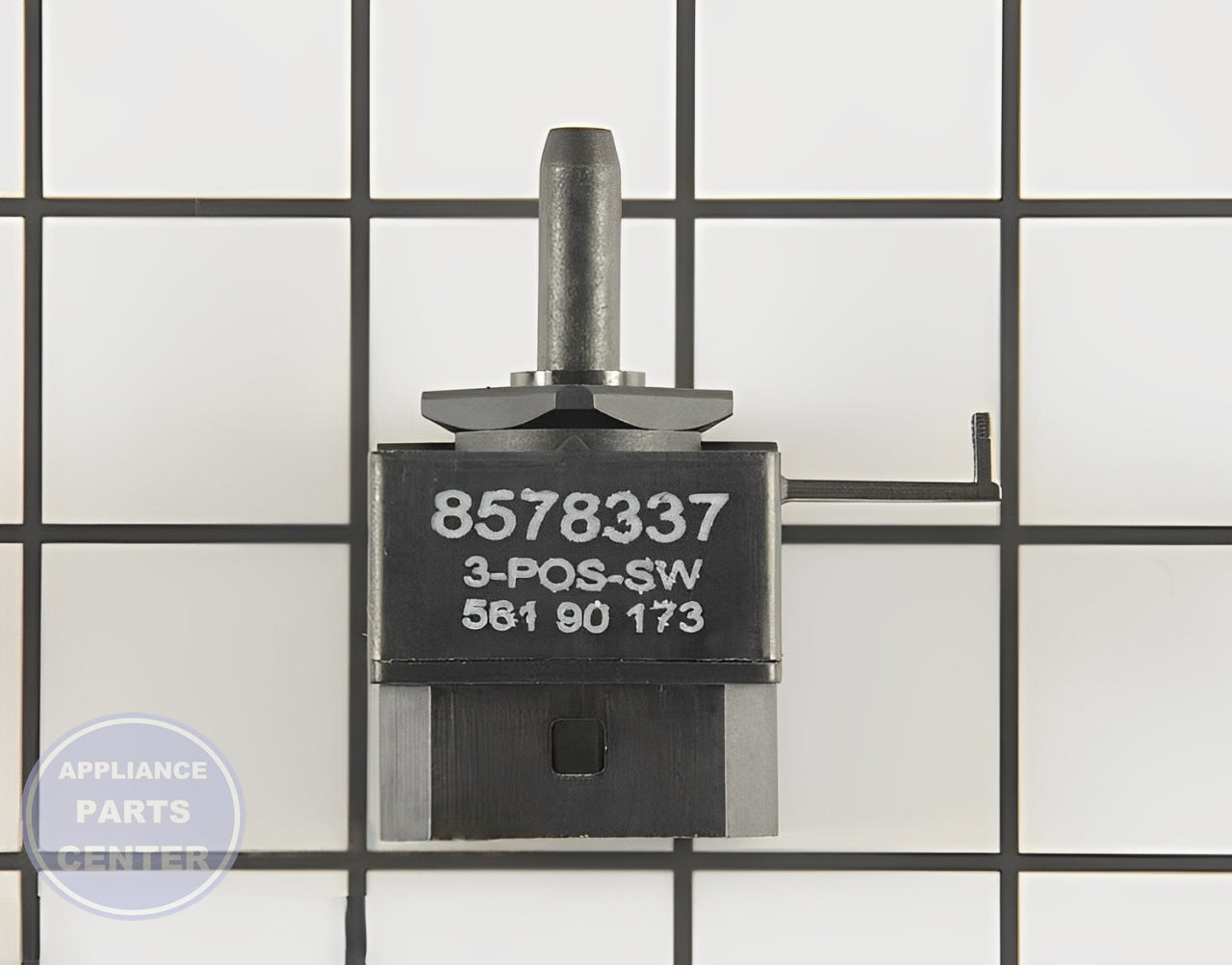 Amana Temperature Switch WP8578337 - Main view showing precise temperature control for Amana, Maytag, Whirlpool models