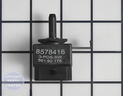 WHIRLPOOL CYCLE SWITCH WP8578416 - Main view showing seamless cycles for WPL Washers
