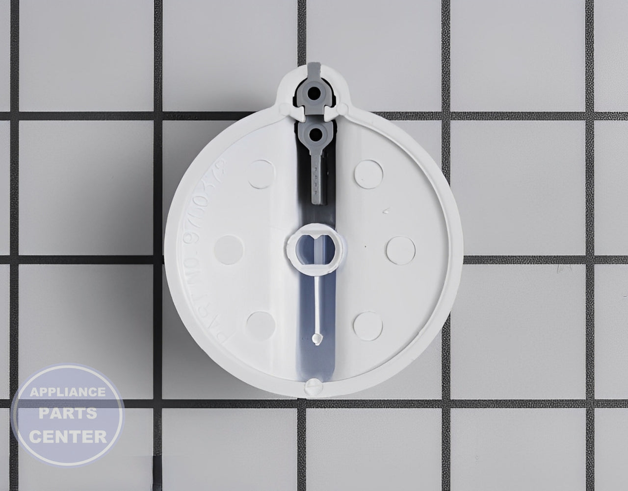 Control Knob WP9750372FW - Side view with precise measurements