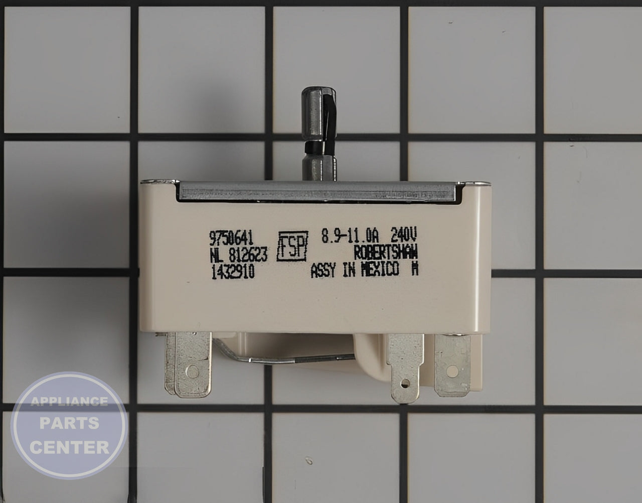Whirlpool Surface Element Switch WP9750641 - Main view showing heat control for specific models