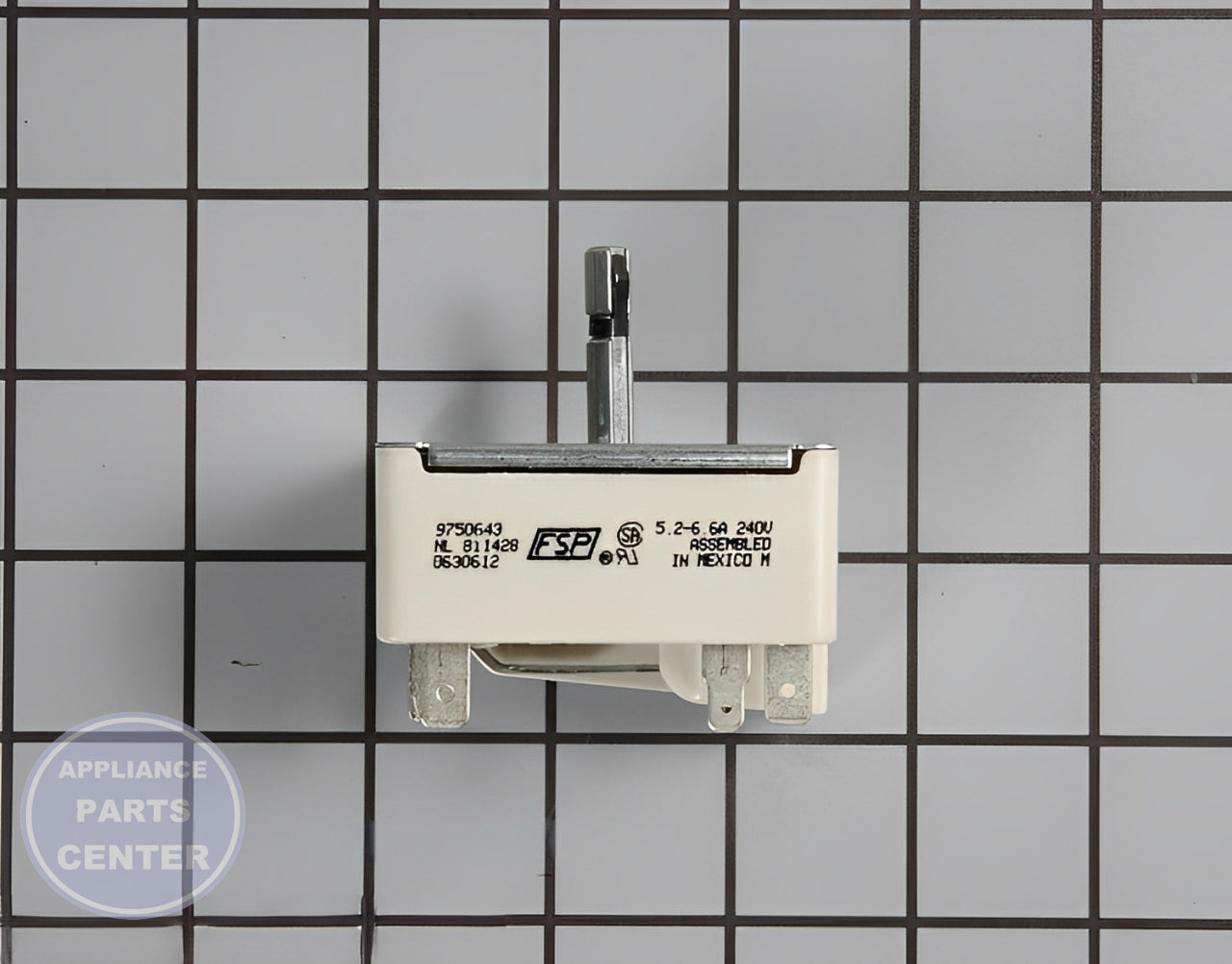 Whirlpool Inglis Surface Element Switch WP9750643 - Main view showing precise heat control for range models