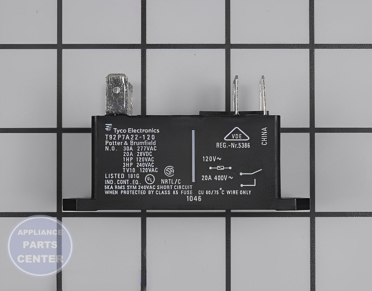 WHIRLPOOL RELAY WP9752759 - Main view showing 240V capacity for WPL models