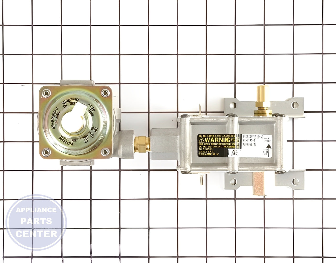 Whirlpool Valve and Pressure Regulator WP9755424 - Main view showing precise gas regulation for Whirlpool and KitchenAid models
