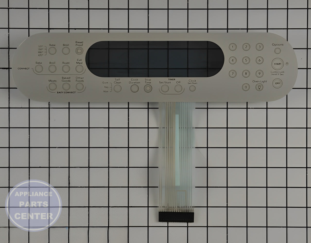 WHIRLPOOL MEMBRANE SWITCH WP9756559ES - Main view showing touchpad for WPL Range/Stove/Oven models