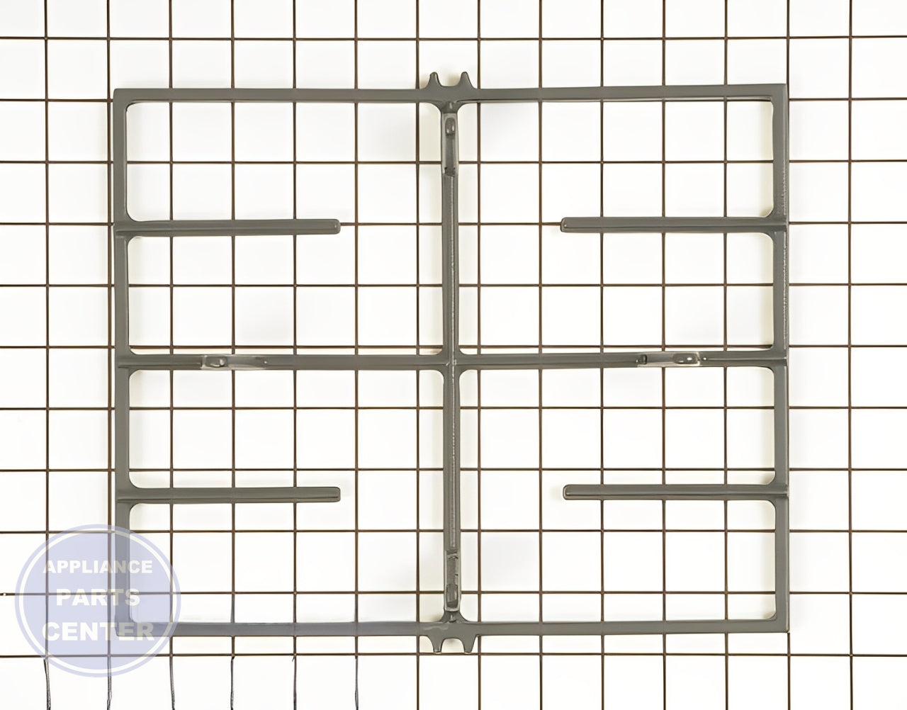WHIRLPOOL BURNER GRATE WP9761557CB - Detailed view of heavy-duty design and technical features