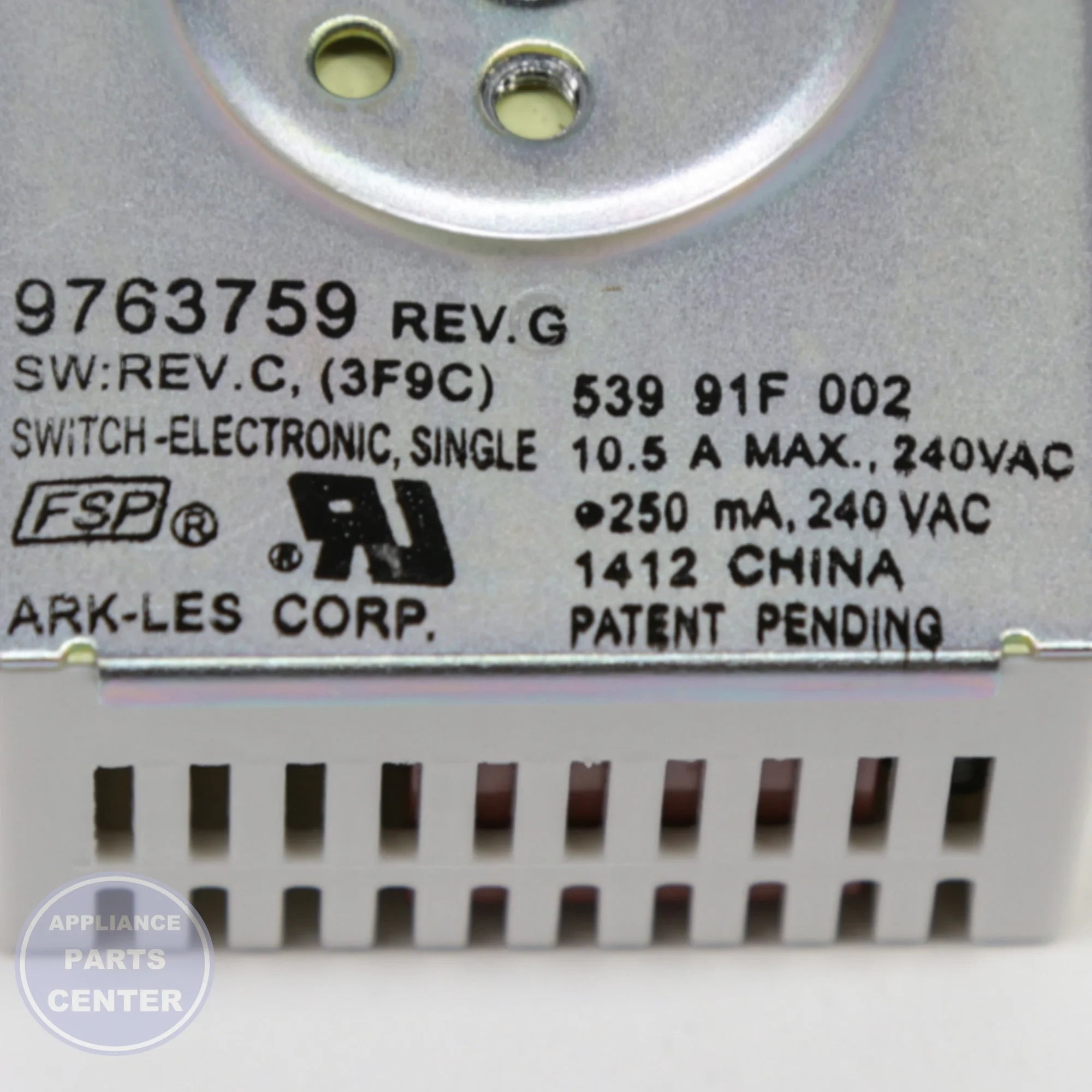 SWITCH-INF WP9763759 - Detailed view of heat control specifications