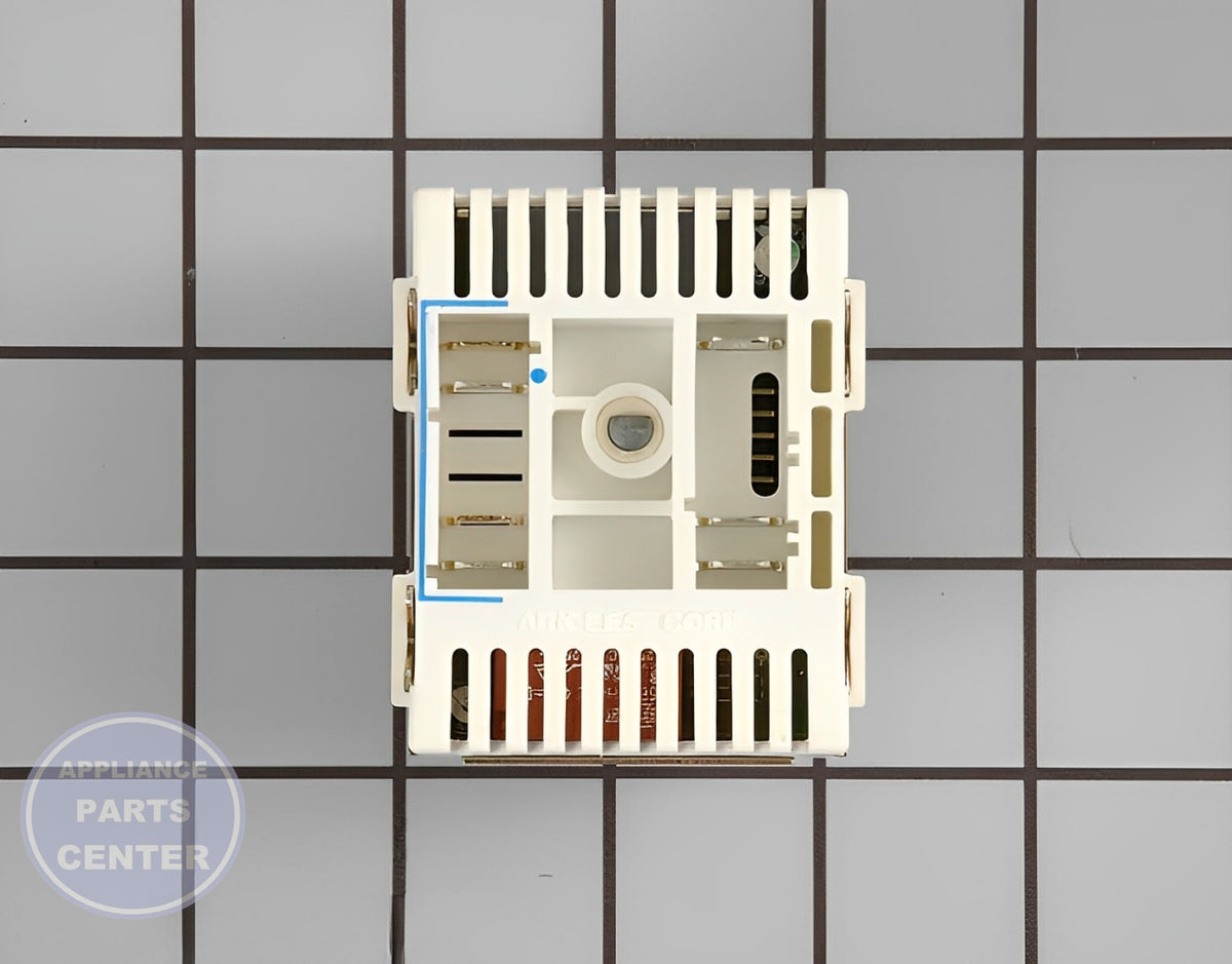 Surface Element Switch WP9763760 - Detailed view of the 15 amp capacity