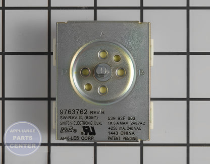 WHIRLPOOL WASHER INFINITE SWITCH LEFT REAR FRONT RIGHT - Main view showing precise control for WPL Range/Stove/Oven models