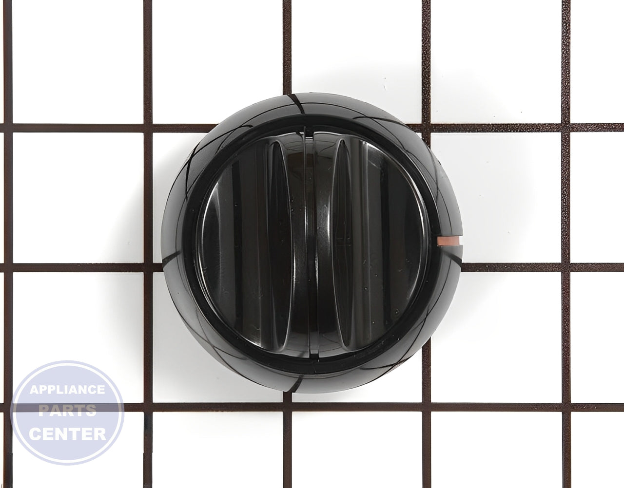 Roper Thermostat Knob WP98008444 - Main view showing dial & button for various Roper models