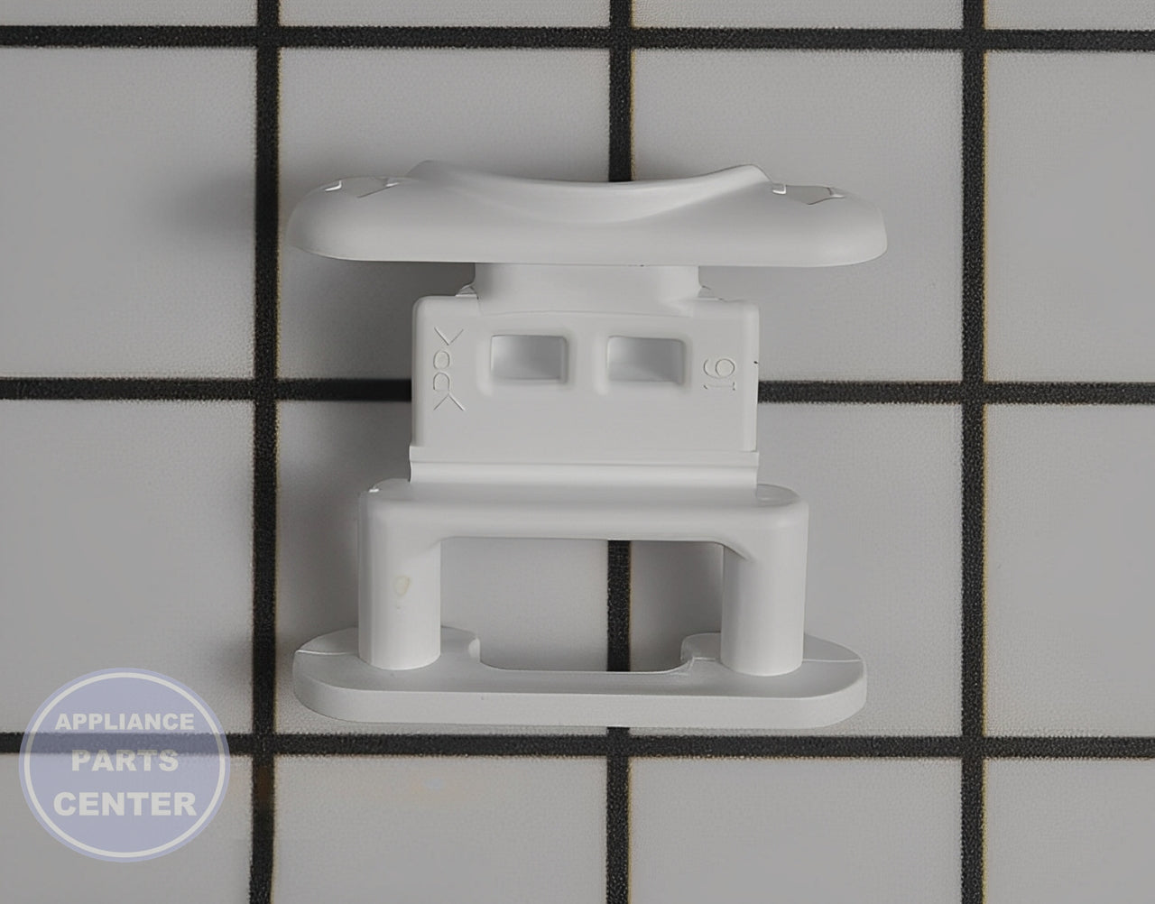 Dishrack Stop Clip WP99002136 - Detailed view of secure fit feature