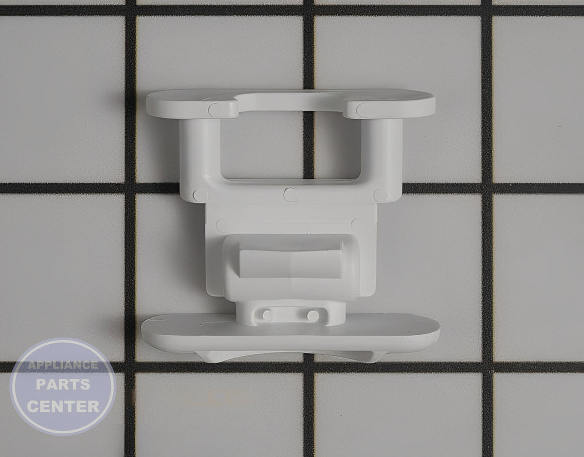 Amana Dishrack Stop Clip WP99002136 - Main view showing secure fit for Amana, Maytag, Admiral dishwashers