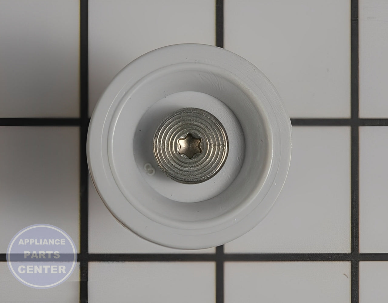 WHIRLPOOL TUB WHEEL WP99002947 - Side view with precise dimensions