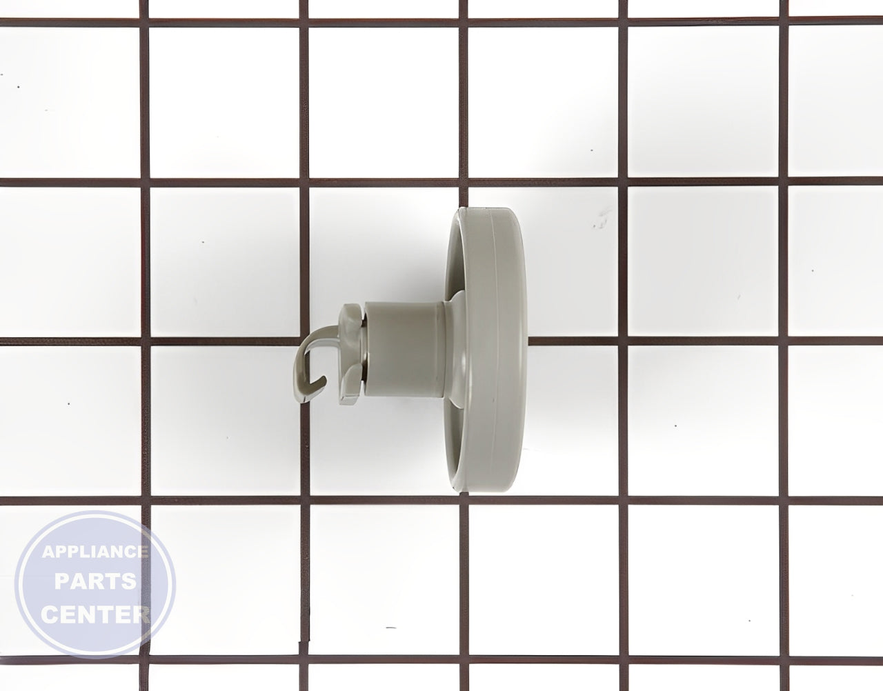 WHIRLPOOL RACK WHEEL WP99003149 - Detailed view of sturdy axle and reliable wheel design