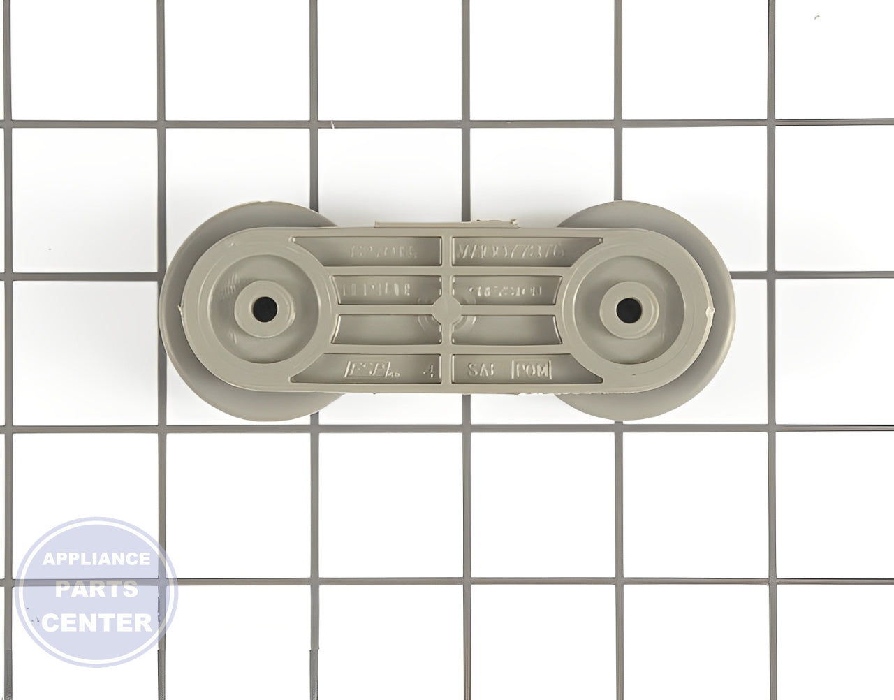 Dishwasher Dishrack Wheel WPW10078083 - Side view with durable measurements