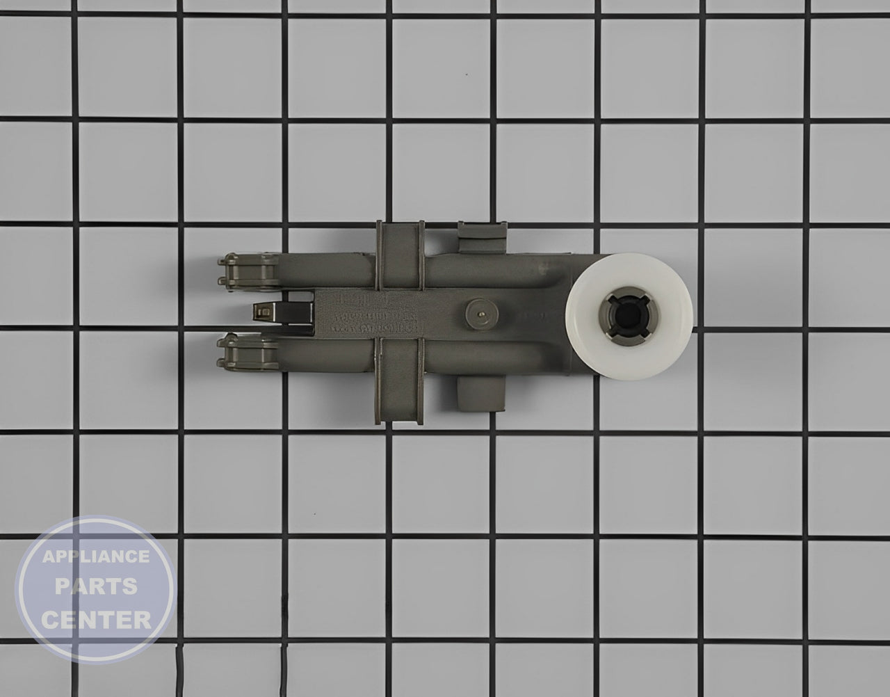 WHIRLPOOL UPPER BRACKET ROLLER WPW10078214 - Main view showing sturdy construction for various dishwasher models