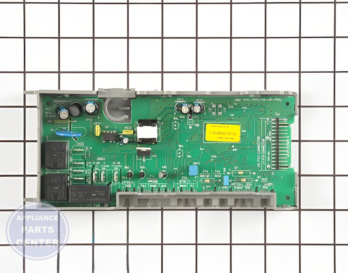 WHIRLPOOL DISHWASHER ELECTRONIC CONTROL BOARD WPW10084142 - Main view showing circuit board for various Whirlpool dishwasher models