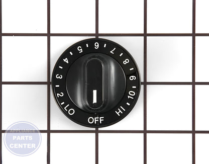 WHIRLPOOL KNOB WPW10116766 - Main view showing ergonomic design for WPL Range/Stove/Oven models